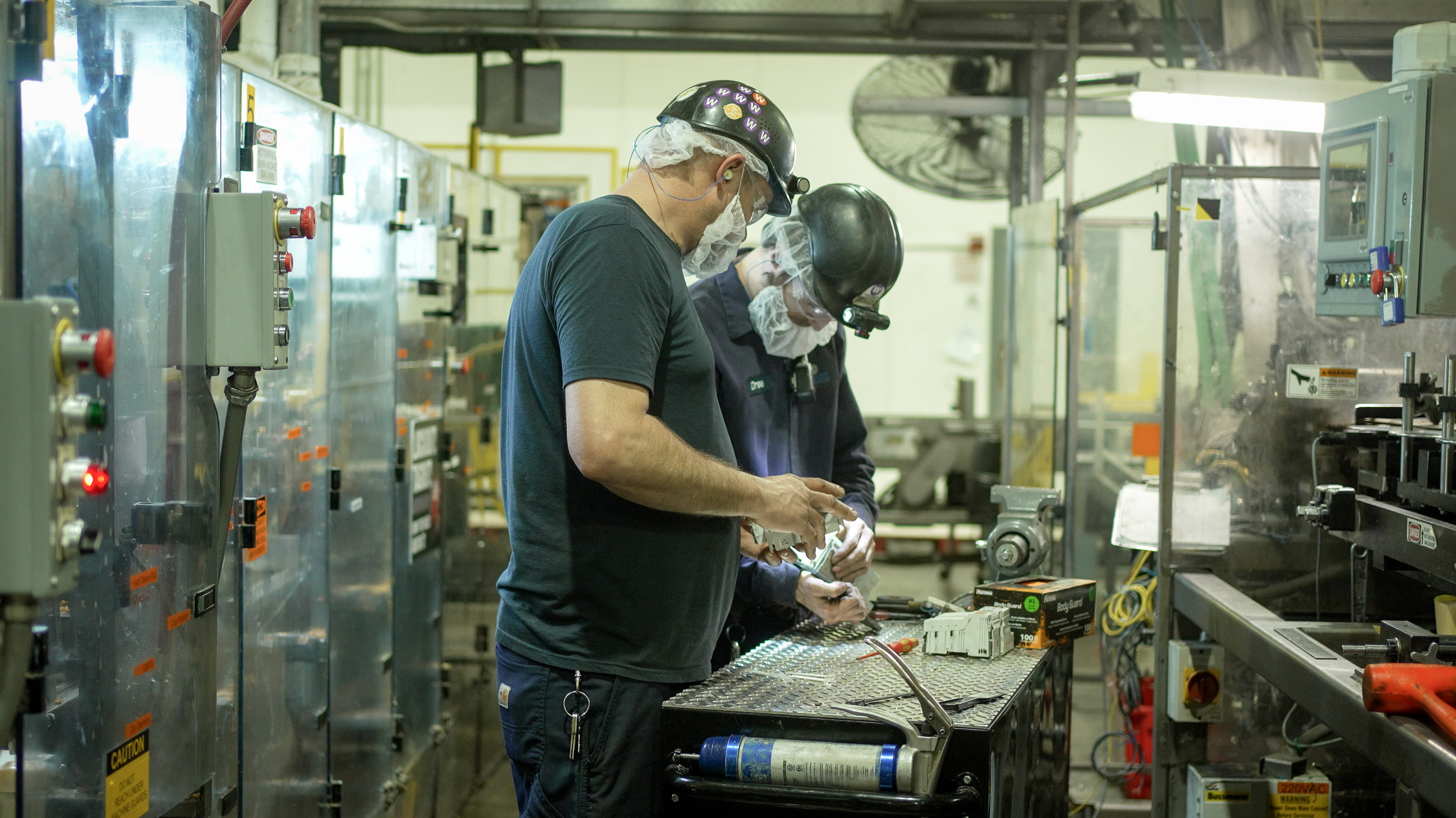 Two Employees Working on Project Together
